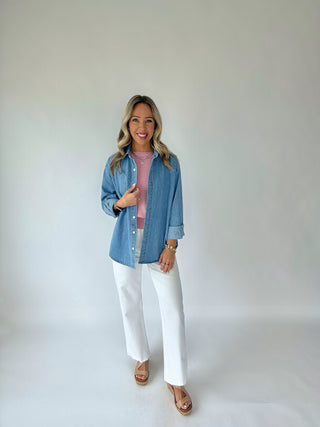 Haven Striped Denim Top
