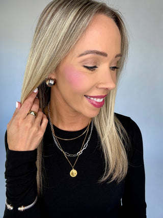 Two-Tone X Shape Hoops - Gold/Silver