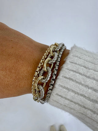 Linked Luxe Layered Bracelet