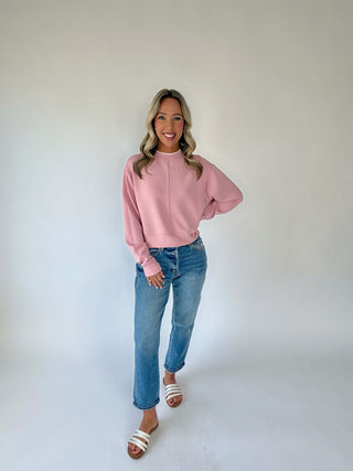 VARLEY Tasmin Cropped Sweat - Zephyr Mauve