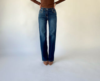 Ella High Rise Classic Straight Jeans - Ultra Dark Wash