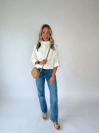 Afternoon Plans Mock Neck Top