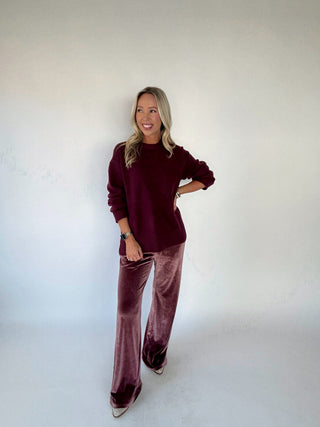 Cabernet Cozy Pullover Full Length Casual Image