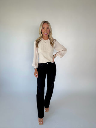 Champagne & Silk Top Full Length Casual Image
