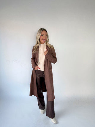 Cinnamon Suede Duster