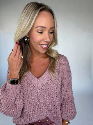 Cloudsoft Sweater Front Close Up Smiling Image