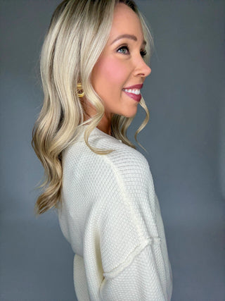 Cozy Season Cardigan Cream Side Image