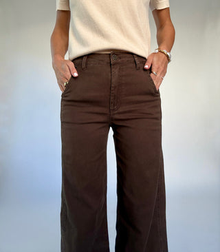 Couldn't Be Better Twill Pants - Brown