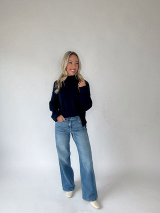 Indigo Harbor Mock Neck Pullover