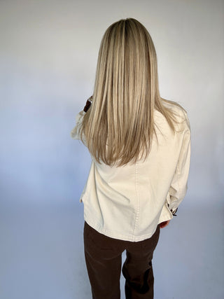 The American Dream Barn Jacket - Ivory/Brown