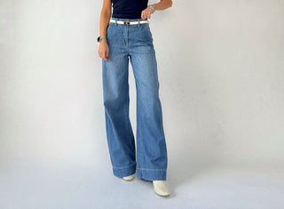 Trouser Style Super Wide Leg Jeans