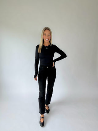 Second Skin Long Sleeve Top - Black