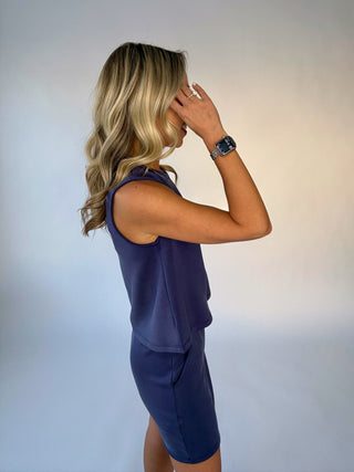 Easy Breezy Sleeveless Top - Navy