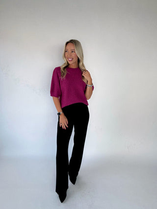 Ease & Elegance Front Seam Pant - Black