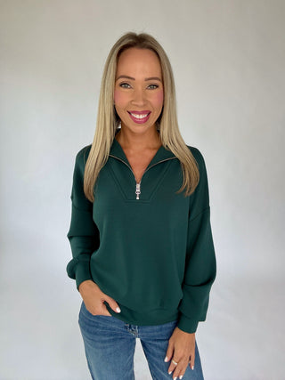 VARLEY Hawley Half Zip Sweat - Ponderosa Pine