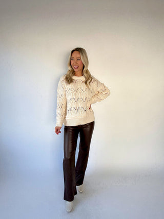 Winter Whispers Pearl Trim Sweater