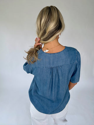 Don't Think Twice Denim Top