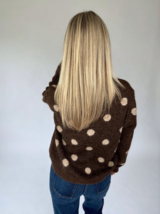 Put On The Spot V-Neck Sweater - Chocolate Brown