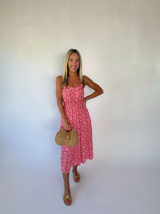 Petals On The Promenade Floral Midi Dress