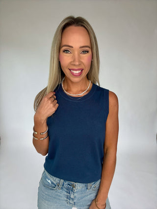 The Only One Knit Tank - Teal