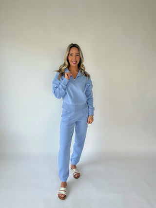 Running Errands Joggers - Perri Blue