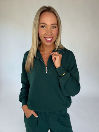 VARLEY Hawley Half Zip Sweat - Ponderosa Pine