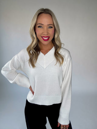 Frosted Morning V-Neck Sweater
