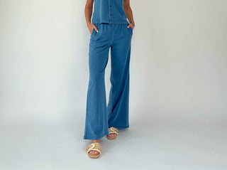 Flatter Me Wide Leg Pants - Dark Denim