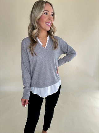 French Cafe Top - Grey