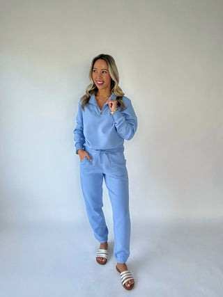 Running Errands Joggers - Perri Blue