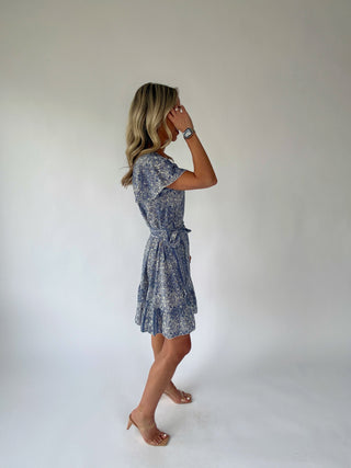 Coastal Romance Wrap Mini Dress