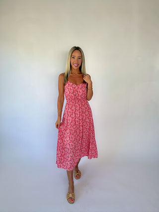 Petals On The Promenade Floral Midi Dress