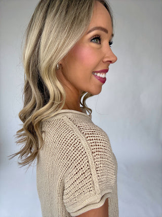 Sweet Simplicity Knit Top - Natural
