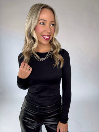 Classic Core Long Sleeve Top - Black