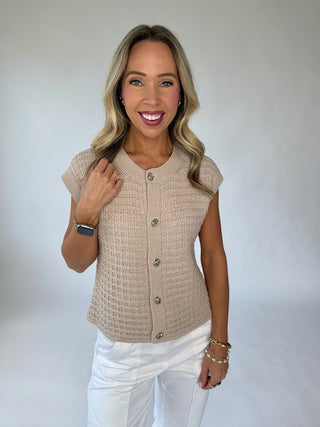 All The Pretty Details Cardigan - Light Taupe