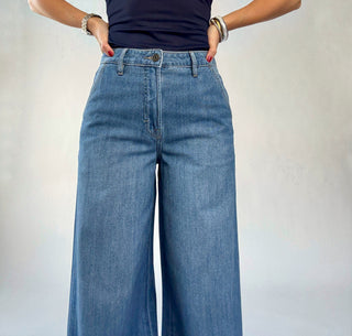 Trouser Style Super Wide Leg Jeans