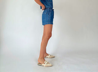 Catch The Vibe Denim Shorts - Dark Wash