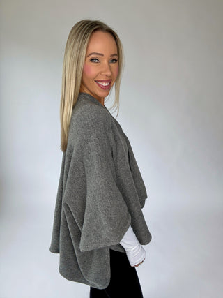 Well Traveled Poncho - Grey