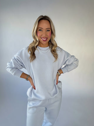 The Stay-In All Day Fleece Top - Halogen Blue