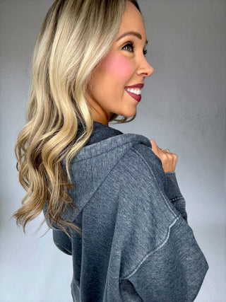 Cool Nights Zip Up Hoodie - Washed Navy