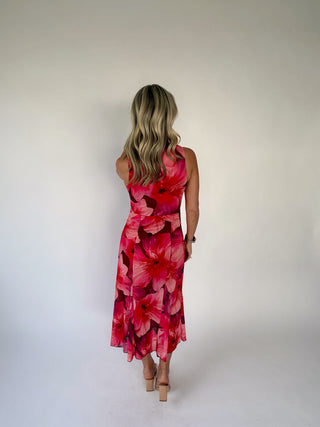 The Garden Society Midi Dress - Plum/Multi