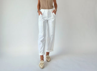 SANCTUARY Boyfriend Utility Pant - White