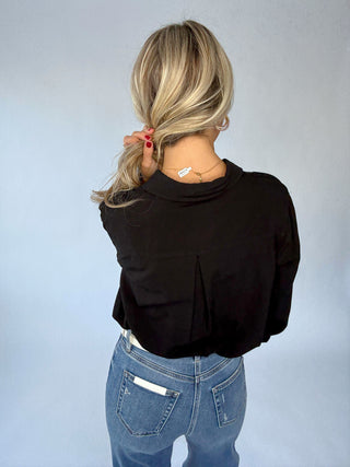 Dream Chaser Button Up Top - Black