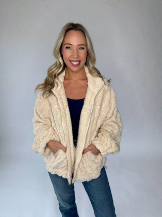 Plush Perfection Jacket - Ecru