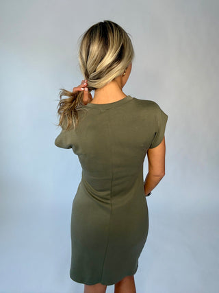 Keep It Cool Mini Dress - Olive