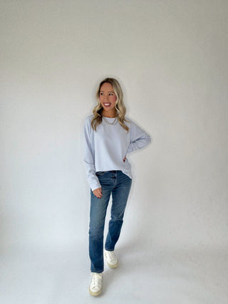 Soft Surroundings Longline Top - Halogen Blue