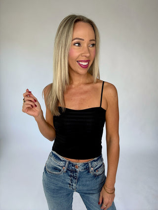 Subtle Shimmer Bralette - Black