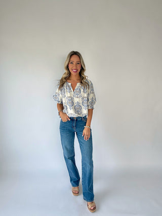 One To Remember Blouse - Off White Multi