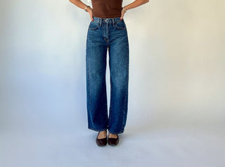 Modern Classic High Rise Barrel Jeans - Dark Wash