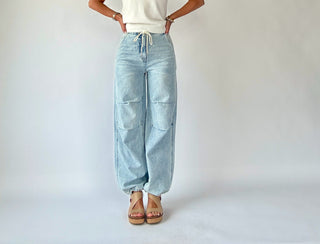 Jet Set Jogger Drawcord Jeans